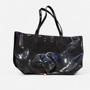 Kate Spade Shiny Black Tote Bag